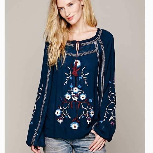 Free People Tops - Free People Tiger Lily Peasant Top Boho Love